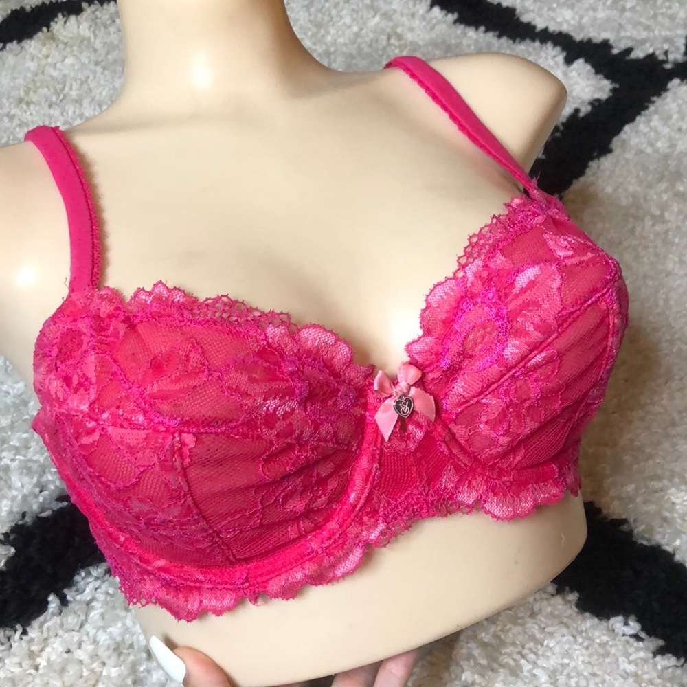 Victoria’s Secret Hot Pink Lace Bra